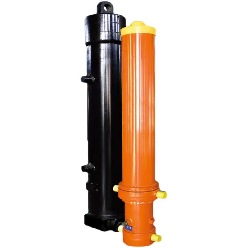 3 stage telescopic hydraulic cylinder for truck trailer